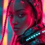 Cyberpunk woman